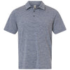 Team 365 Men's Sport Dark Navy Heather/White Relay Heathered Stripe Polo