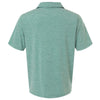 Team 365 Men's Sport Forest Heather/White Relay Heathered Stripe Polo