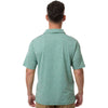 Team 365 Men's Sport Forest Heather/White Relay Heathered Stripe Polo