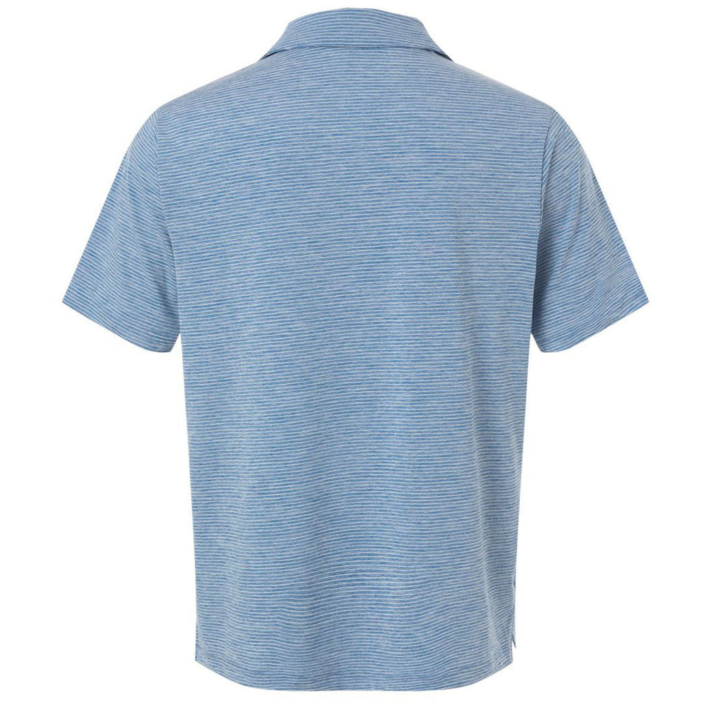 Team 365 Men's Sport Royal Heather/White Relay Heathered Stripe Polo