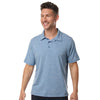 Team 365 Men's Sport Royal Heather/White Relay Heathered Stripe Polo