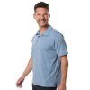 Team 365 Men's Sport Royal Heather/White Relay Heathered Stripe Polo
