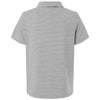 Team 365 Women's Athletic Heather/White Relay Heathered Stripe Polo