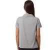 Team 365 Women's Athletic Heather/White Relay Heathered Stripe Polo