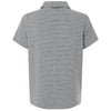 Team 365 Women's Black Heather/White Relay Heathered Stripe Polo