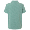 Team 365 Women's Sport Forest Heather/White Relay Heathered Stripe Polo