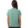 Team 365 Women's Sport Forest Heather/White Relay Heathered Stripe Polo