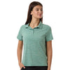 Team 365 Women's Sport Forest Heather/White Relay Heathered Stripe Polo