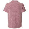 Team 365 Women's Sport Maroon Heather/White Relay Heathered Stripe Polo