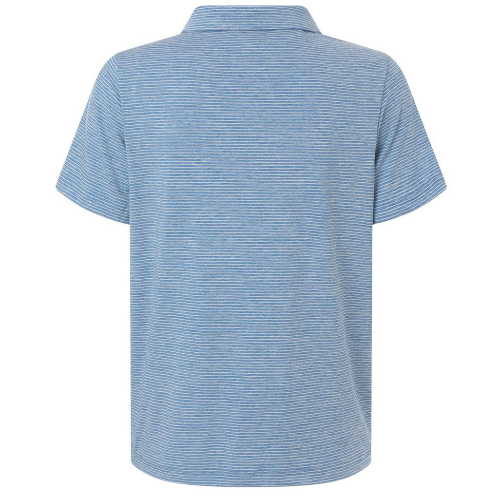 Team 365 Women's Sport Royal Heather/White Relay Heathered Stripe Polo