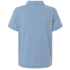 Team 365 Women's Sport Royal Heather/White Relay Heathered Stripe Polo