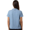 Team 365 Women's Sport Royal Heather/White Relay Heathered Stripe Polo
