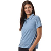 Team 365 Women's Sport Royal Heather/White Relay Heathered Stripe Polo