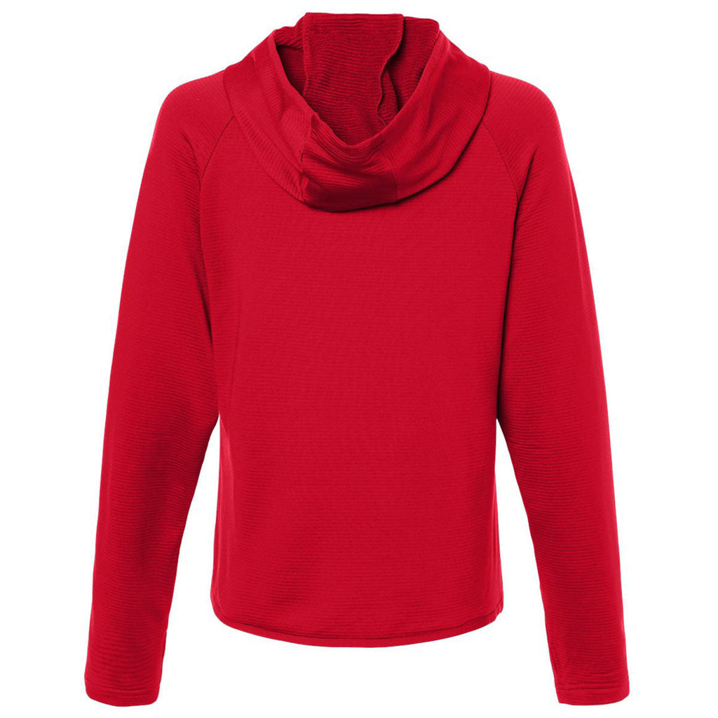 Team 365 Women's Sport Red Qualify Quarter-Zip Hooded Pullover
