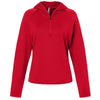 Team 365 Women's Sport Red Qualify Quarter-Zip Hooded Pullover