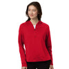 Team 365 Women's Sport Red Qualify Quarter-Zip Hooded Pullover