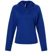 Team 365 Women's Sport Royal Qualify Quarter-Zip Hooded Pullover