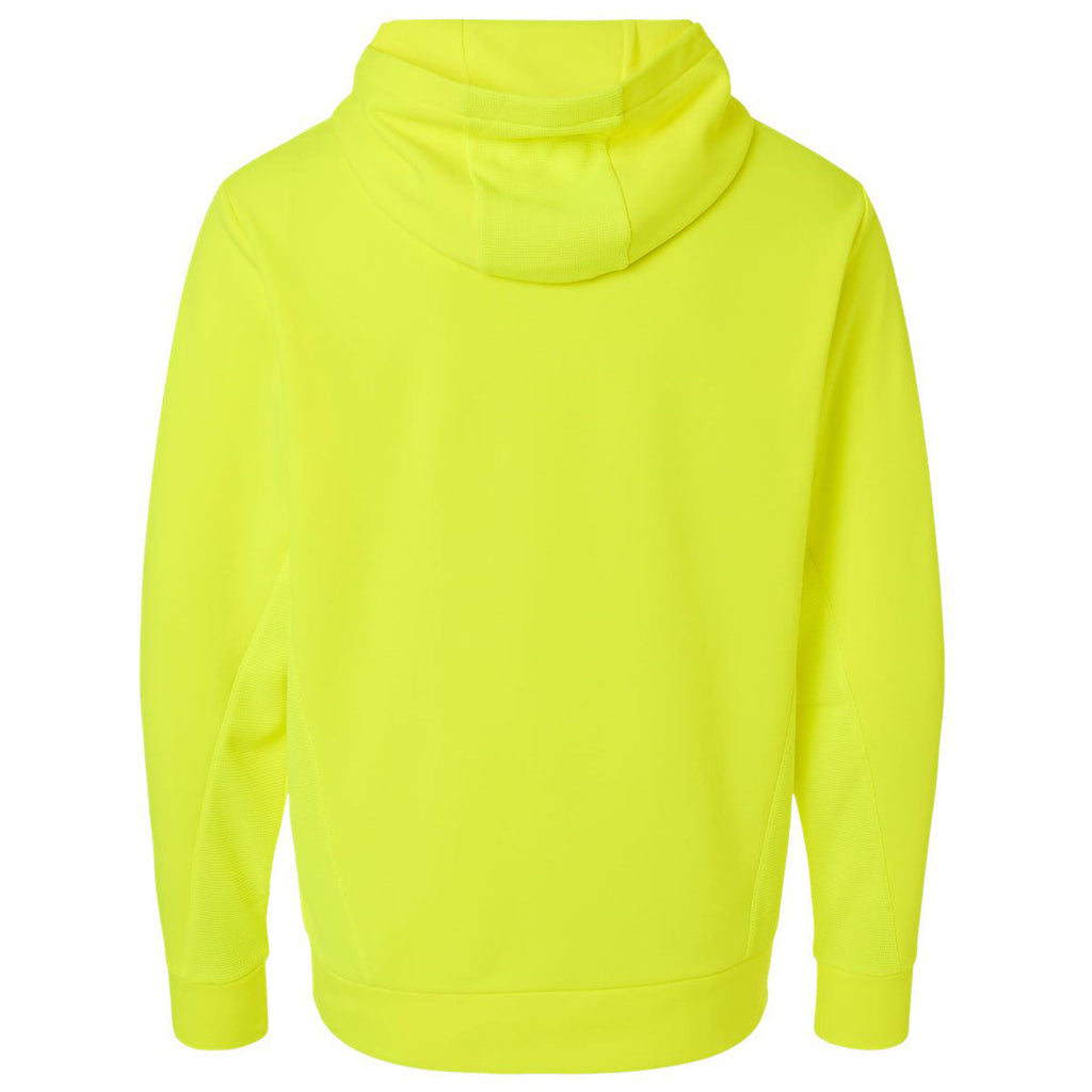 Team 365 Unisex Safety Yellow Squad Hooded Tech Fleece Pullover