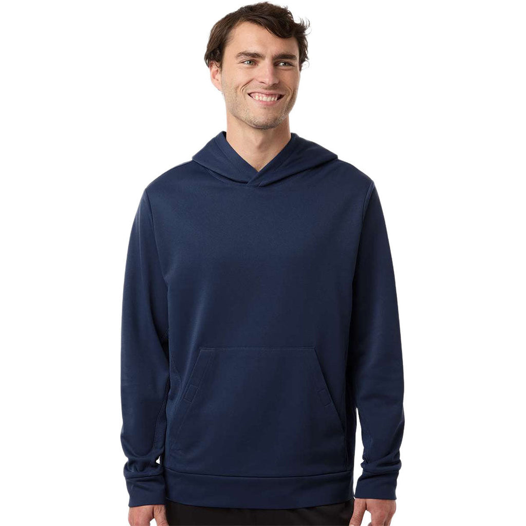 Team 365 Unisex Sport Dark Navy Squad Hooded Tech Fleece Pullover