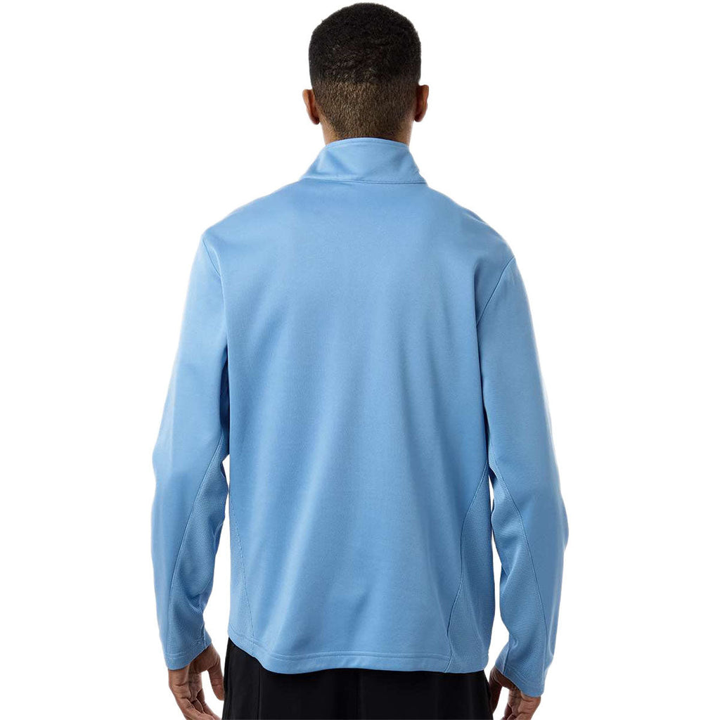 Team 365 Unisex Sport Light Blue Squad Cadet Quarter-Zip Tech Fleece Pullover