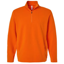 Team 365 Unisex Sport Orange Squad Cadet Quarter-Zip Tech Fleece Pullover