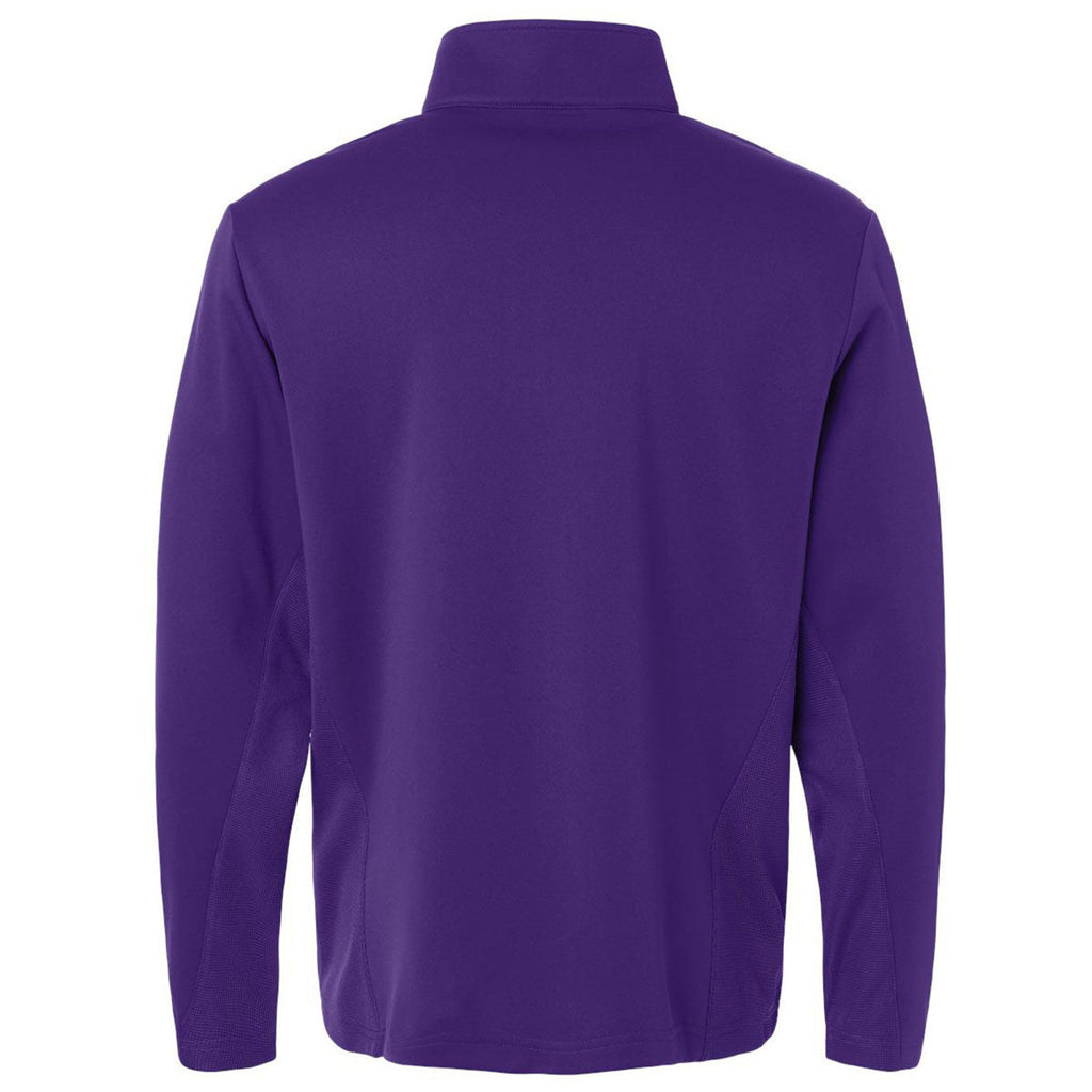 Team 365 Unisex Sport Purple Squad Cadet Quarter-Zip Tech Fleece Pullover
