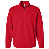Team 365 Unisex Sport Red Squad Cadet Quarter-Zip Tech Fleece Pullover