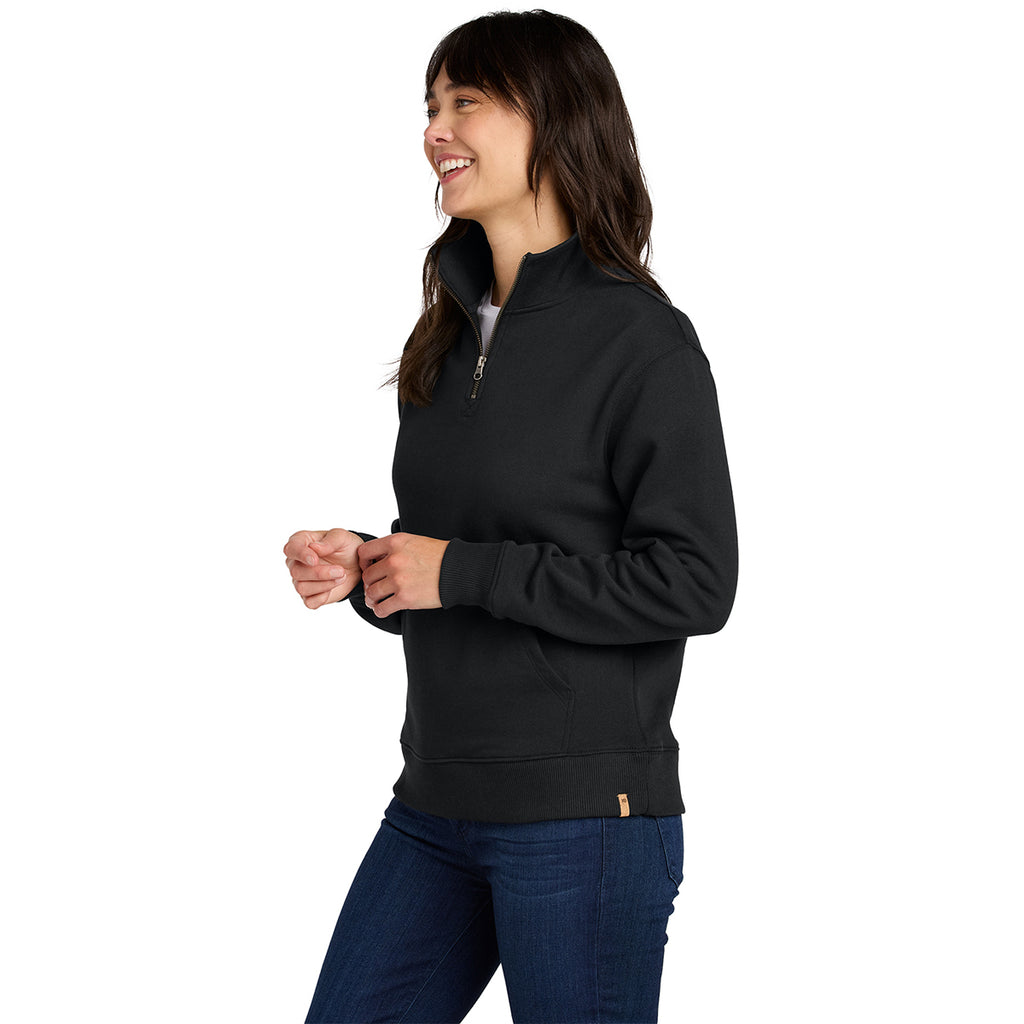 tentree Women's Meteorite Black Space Dye Fleece 1/4-Zip