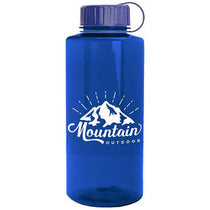 Garyline Transparent Blue Mountaineer Tritan Bottle with Tethered Lid - 36 oz.
