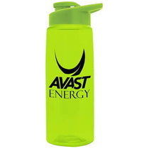Garyline Transparent Lime Green Flair Tritan Bottle with Drink-Thru Lid - 26 oz.