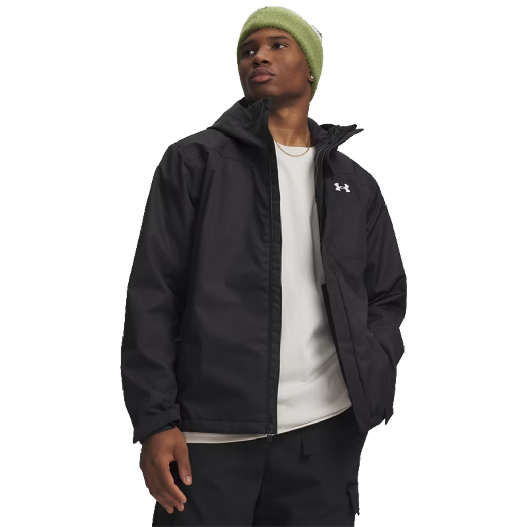 Under Armour Men's Black/Black/White 3-in-1 Porter Jacket