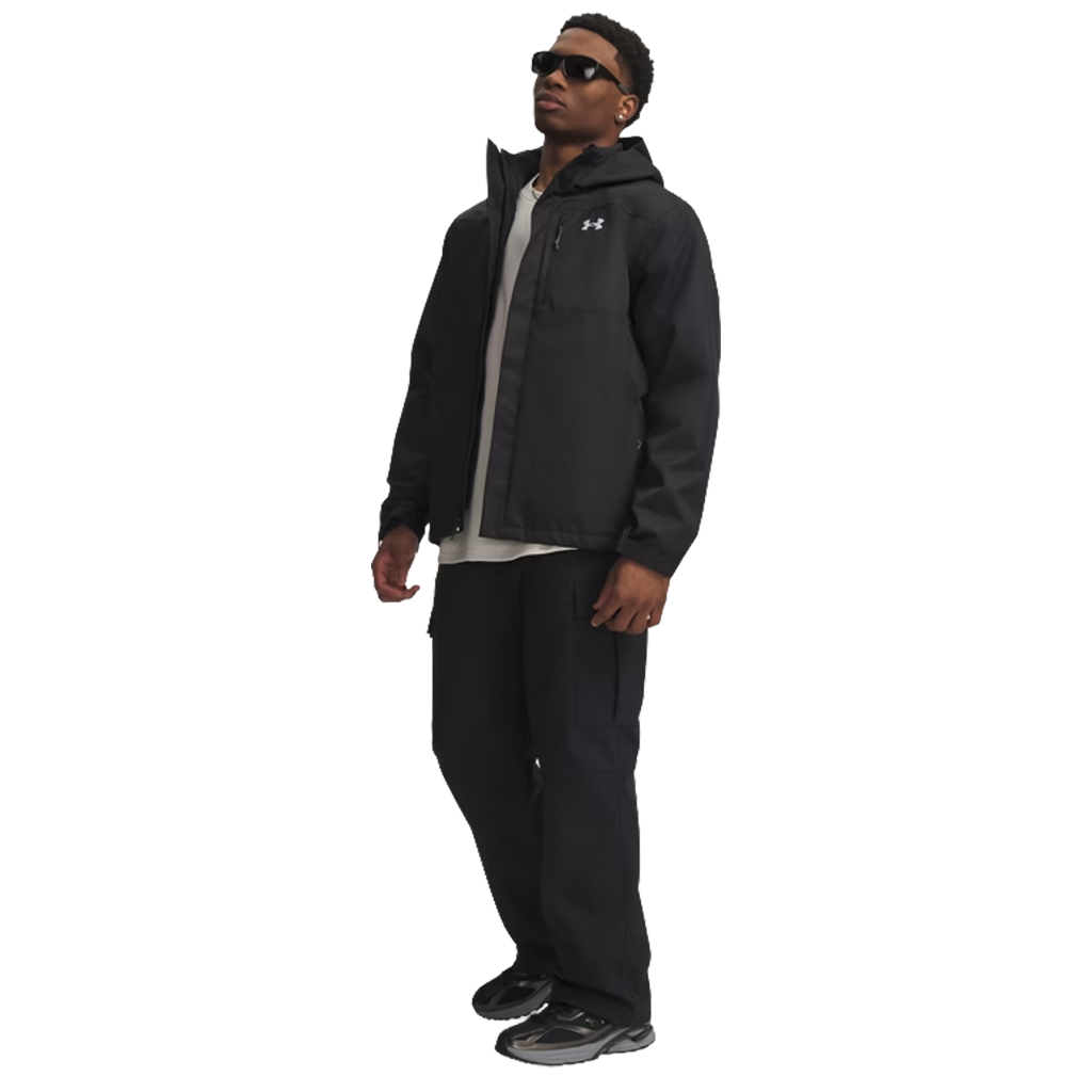 Under Armour Men's Black/Black/White 3-in-1 Porter Jacket
