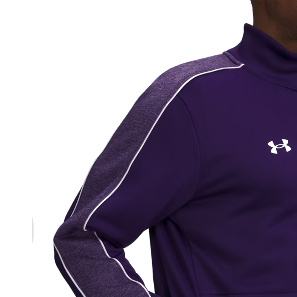 Under Armour Men's Purple/White UA Command Full Zip Warm Up