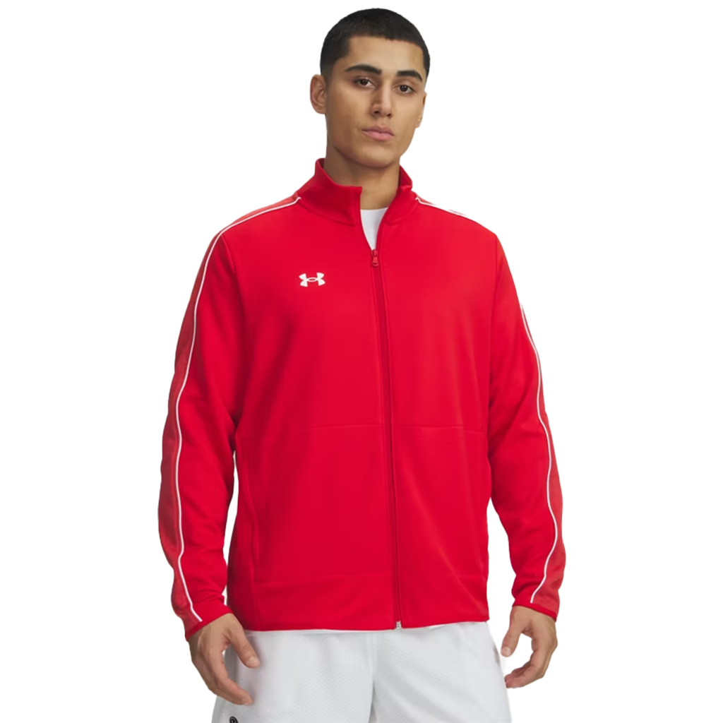 Under Armour Men's Red/White UA Command Full Zip Warm Up