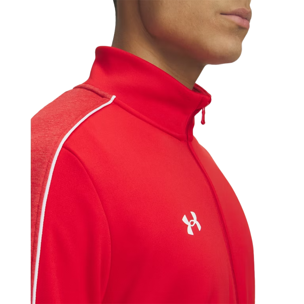 Under Armour Men's Red/White UA Command Full Zip Warm Up