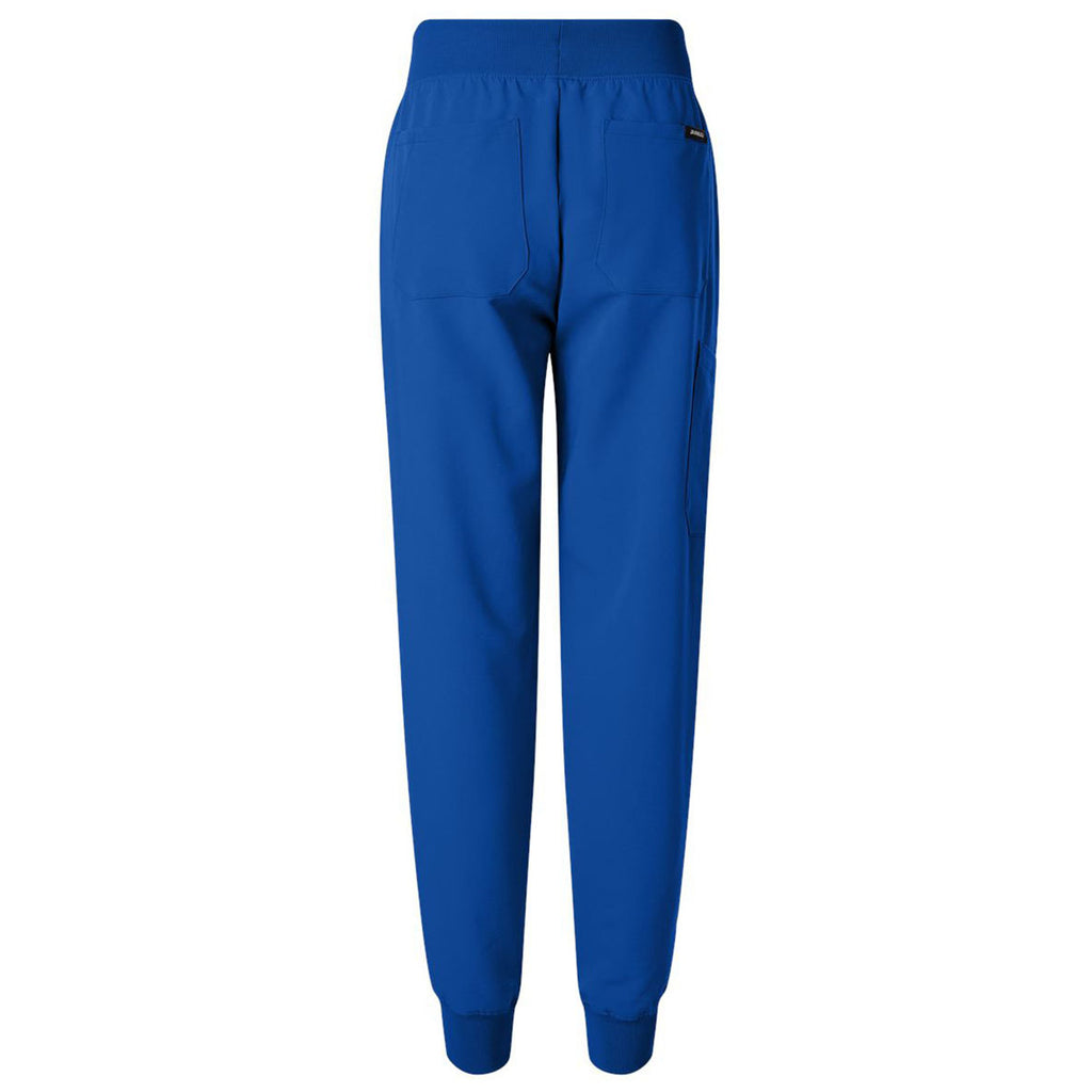 Jaanuu Women's Royal Blue Silex Knit-Waist Scrub Joggers