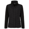 Weatherproof Women's Black Mixed Media Chevron Jacket