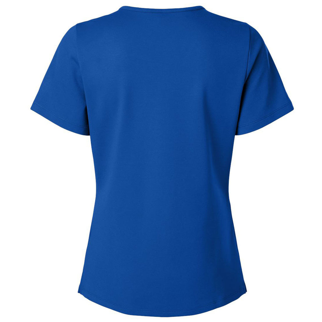 Jaanuu Women's Royal Blue Cesi Ultrasoft Scrub V-Neck Top