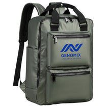 Ariel Premium Pewter Grey Chateau Leatherette Backpack