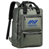 Ariel Premium Pewter Grey Chateau Leatherette Backpack