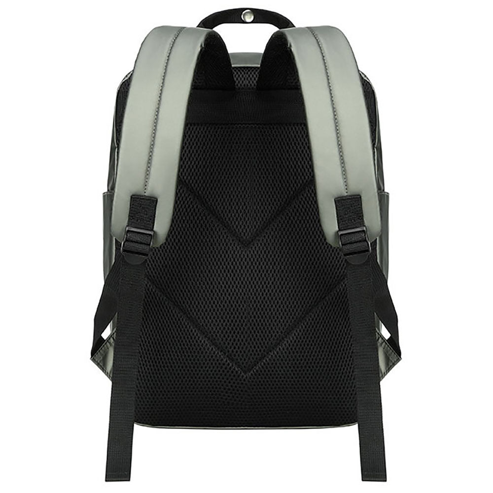 Ariel Premium Pewter Grey Chateau Leatherette Backpack