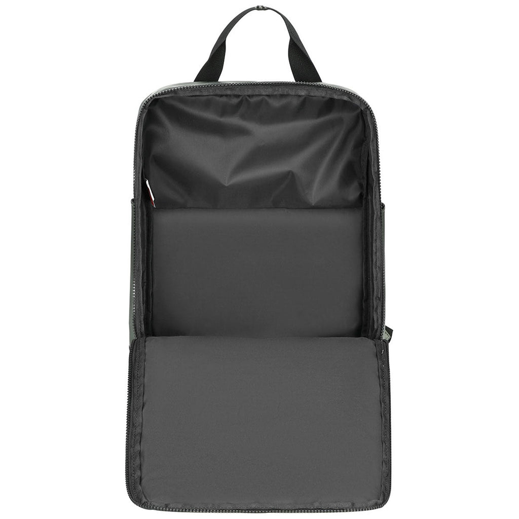 Ariel Premium Pewter Grey Chateau Leatherette Backpack