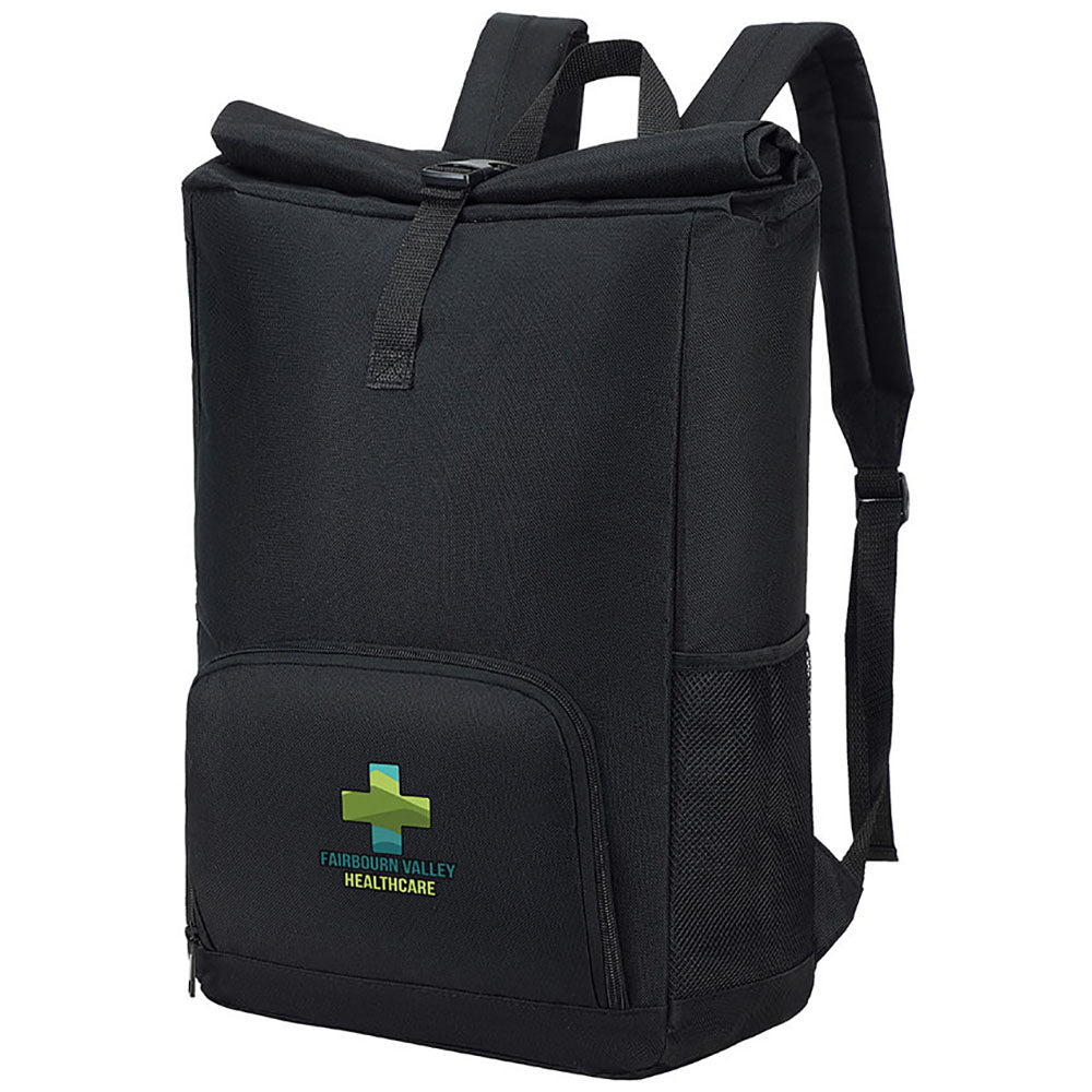 Ariel Premium Black Durango Rolltop Polyester Backpack