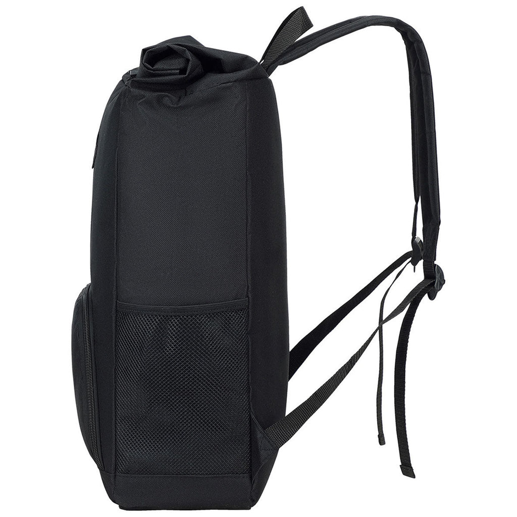 Ariel Premium Black Durango Rolltop Polyester Backpack