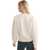 Marine Layer Women's Oat Heather Corbet Quilted Puff Sleeve Crewneck