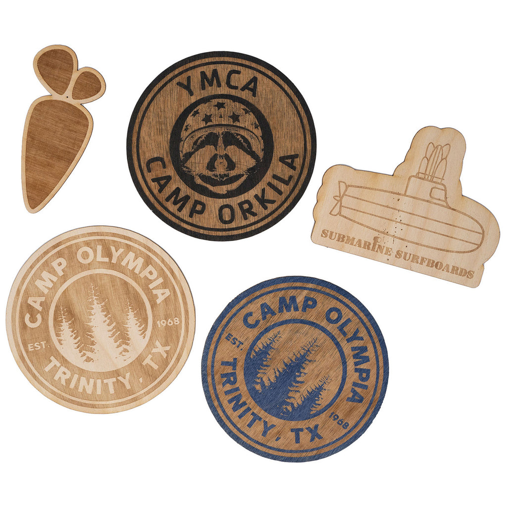 BCG Wood Wood Stickers: 4" W x 4" H