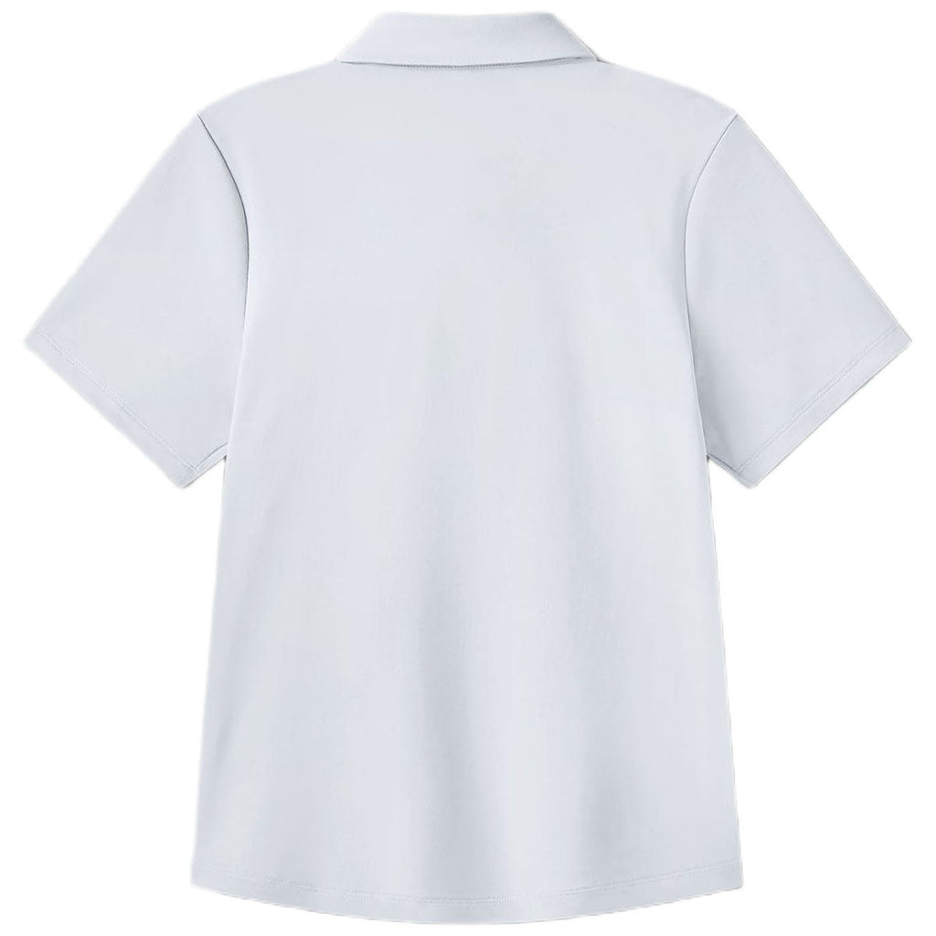 UNRL Women's White Short Sleeve Pique Pro Polo