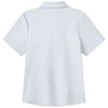 UNRL Women's White Short Sleeve Pique Pro Polo