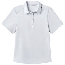 UNRL Women's White Short Sleeve Pique Pro Polo