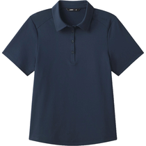 UNRL Women's Navy Short Sleeve Pique Pro Polo
